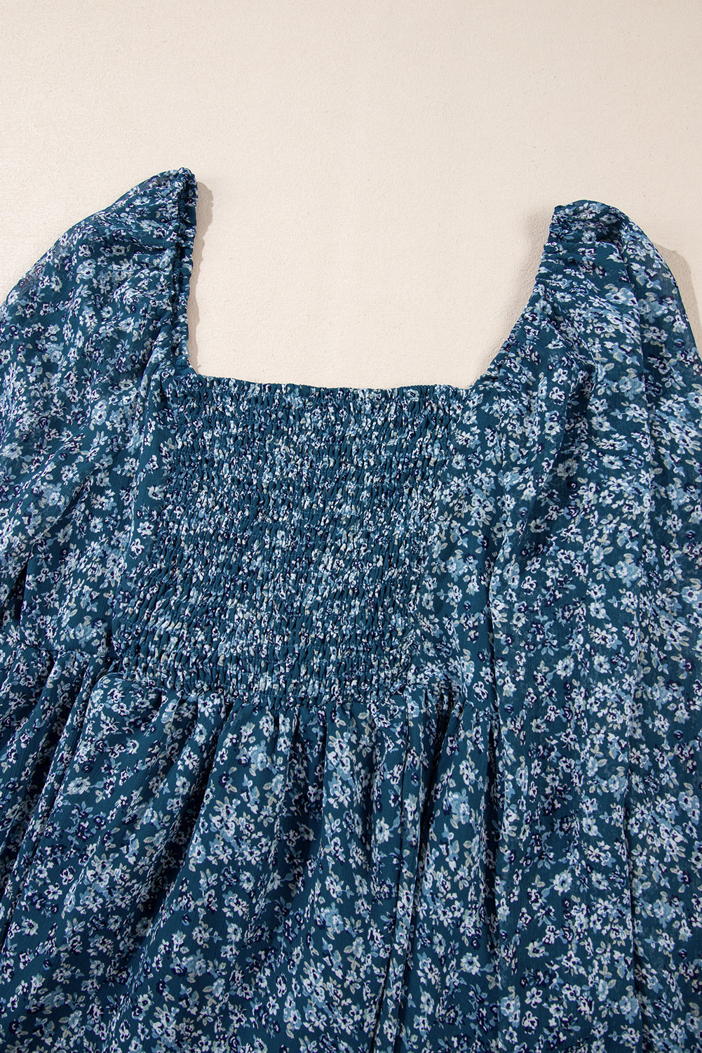 Floral Print Sweetheart Neck Mini Dress