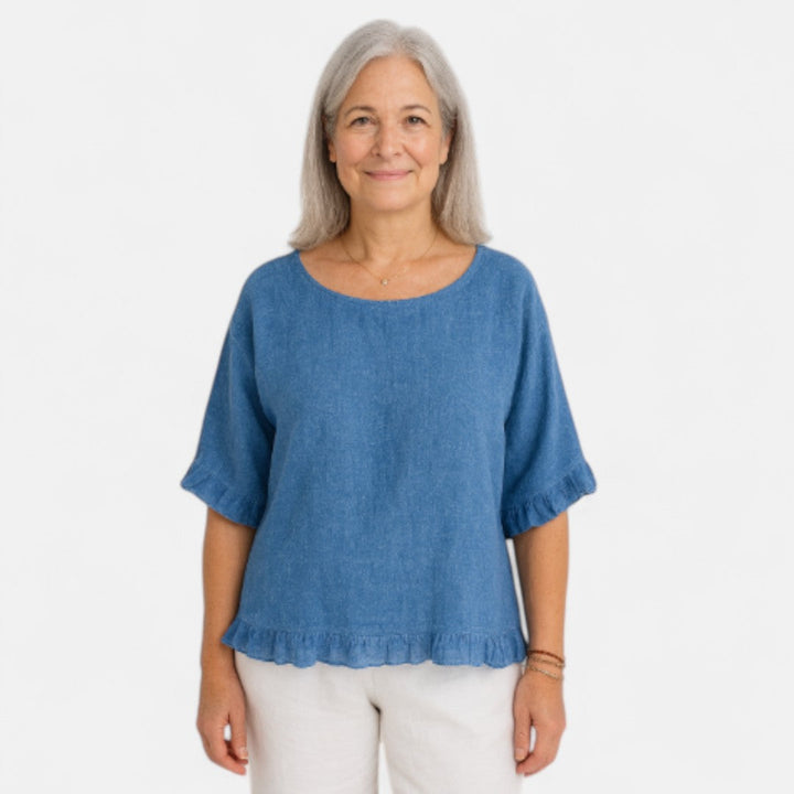 Astrid™ – Relaxed fit blouse with ruffles