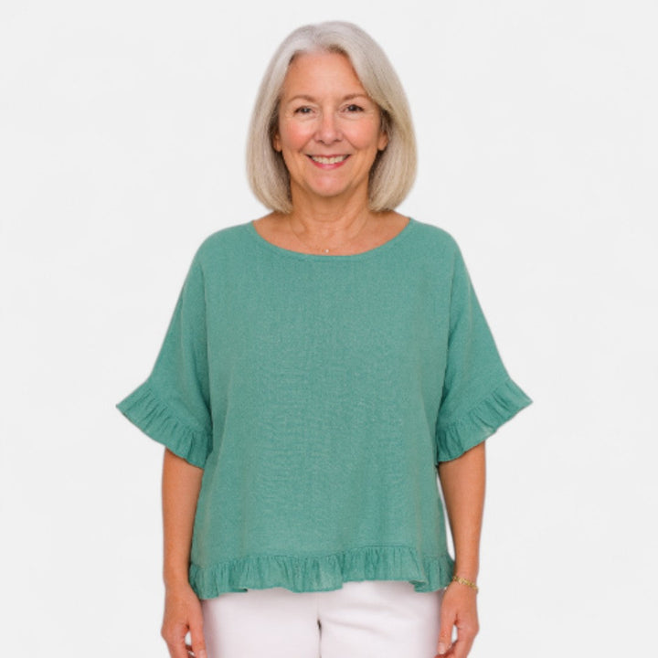 Astrid™ – Relaxed fit blouse with ruffles