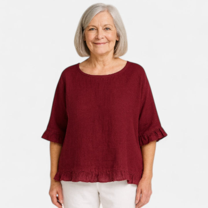 Astrid™ – Relaxed fit blouse with ruffles