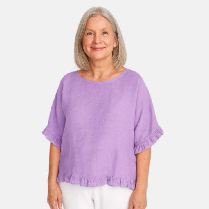 Astrid™ – Relaxed fit blouse with ruffles