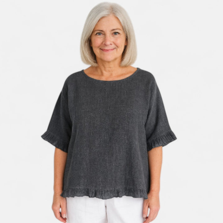 Astrid™ – Relaxed fit blouse with ruffles