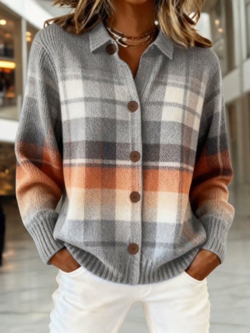 Avery | Retro Plaid Cardigan 0