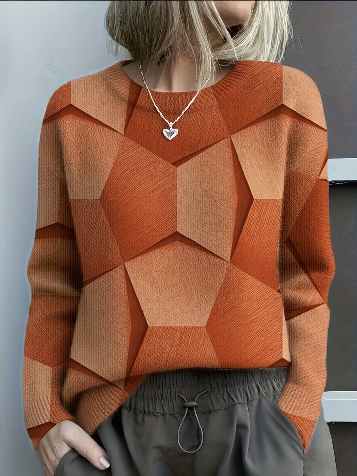 Bravina™ | Geometric 3D Knit Sweater