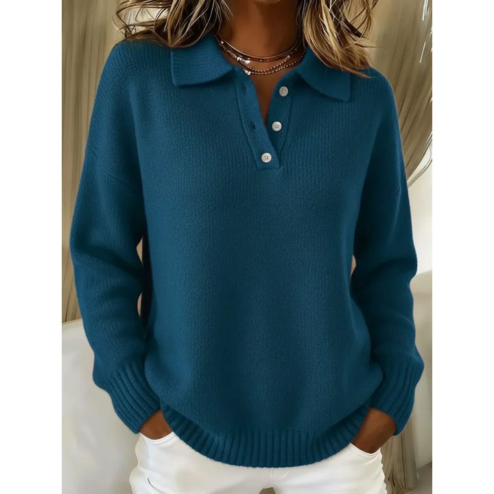 Juliette | Soft Knit Polo Sweater 1