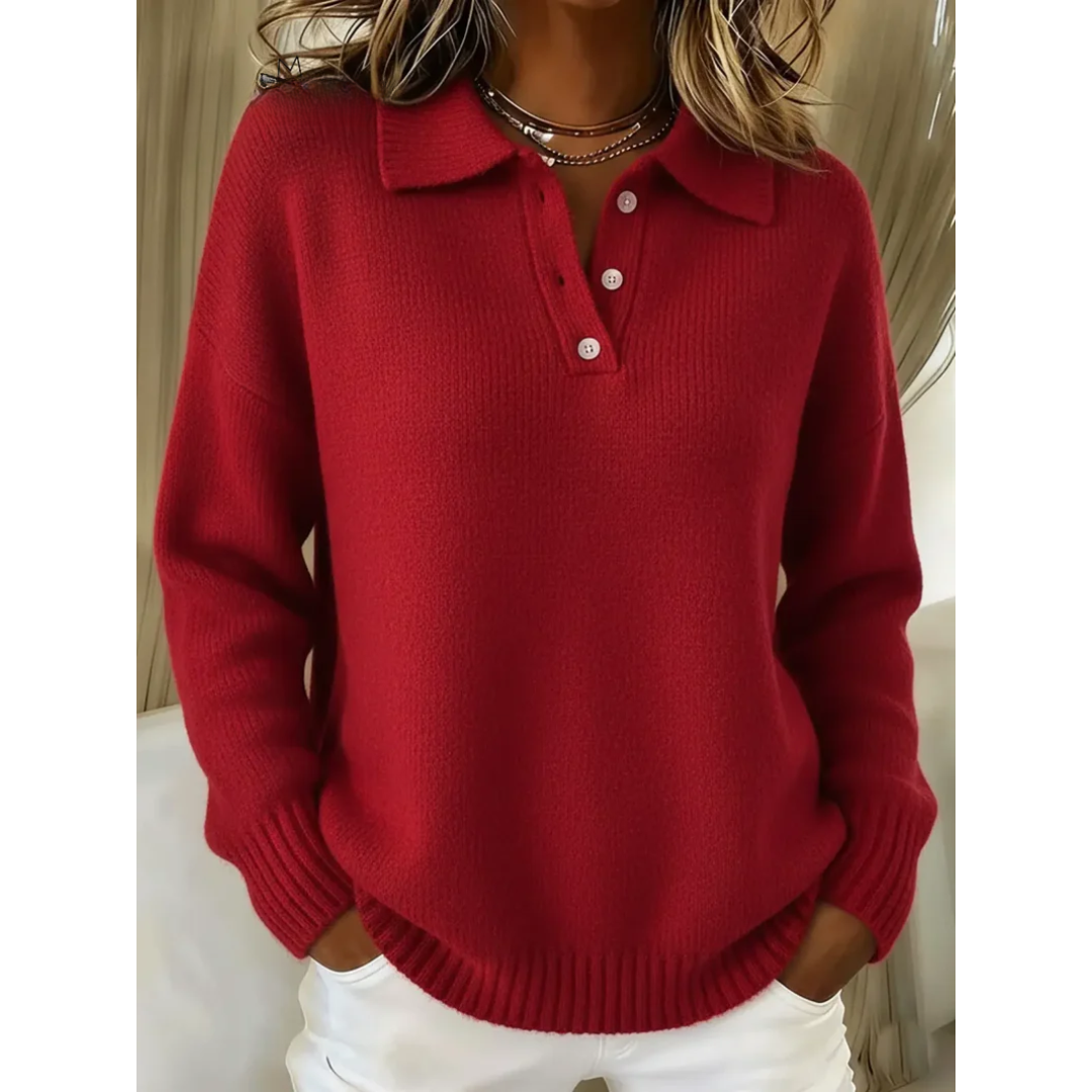 Juliette | Soft Knit Polo Sweater 2