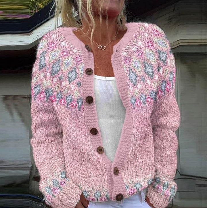 Katelynn | Pink Comfort Wool Cardigan 0