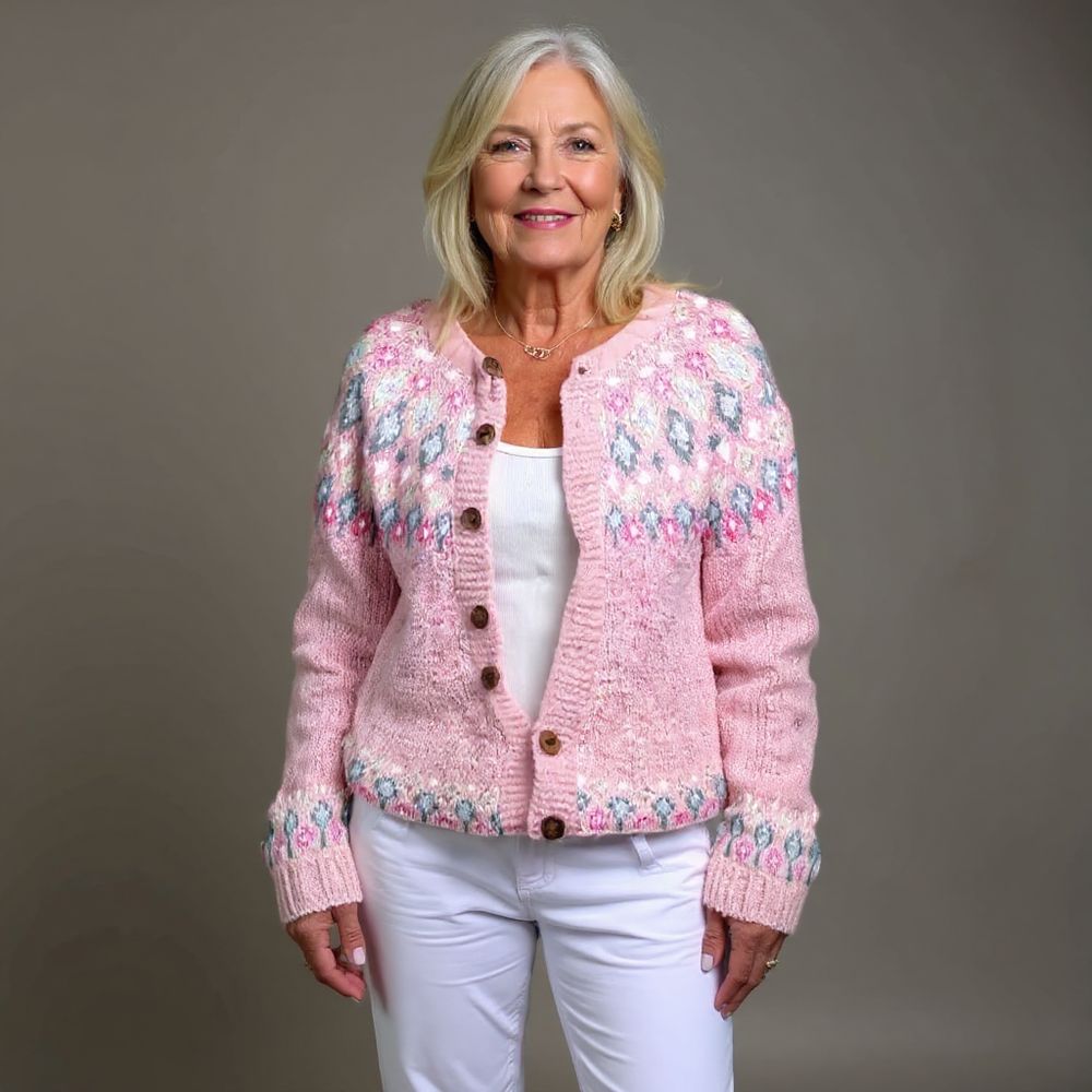 Katelynn | Pink Comfort Wool Cardigan 1