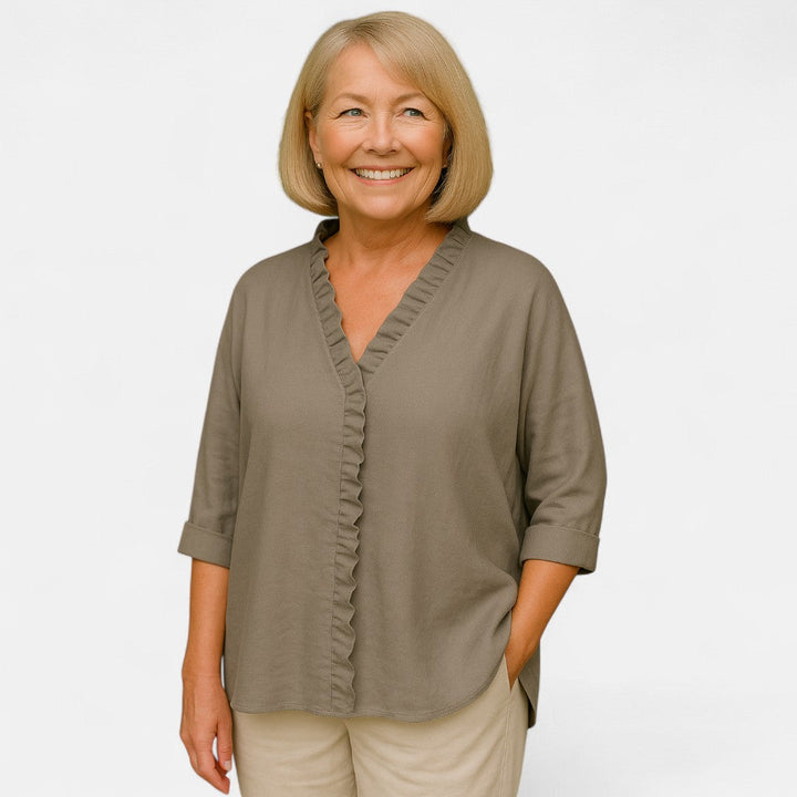 Lianhua™ - Cozy blouse with ruffles