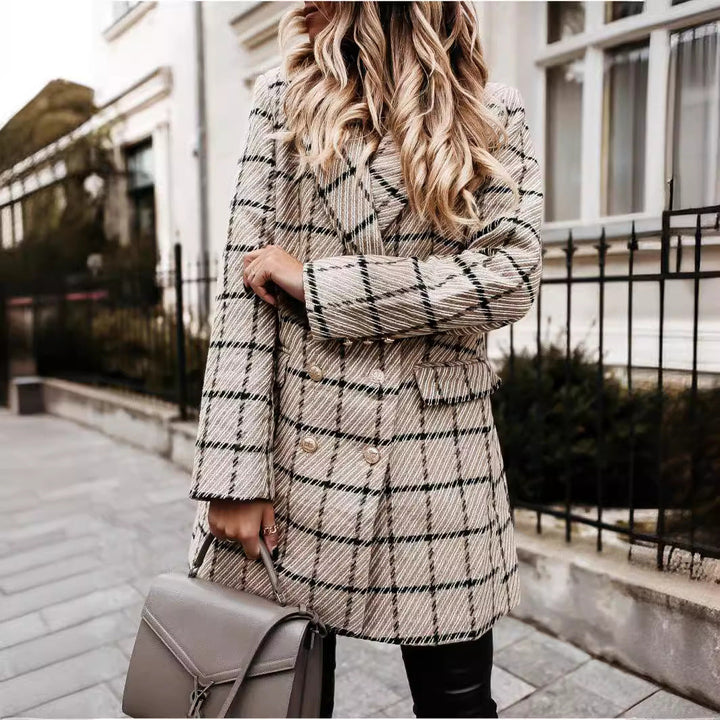 Madeleine Plaid Coat | Classic Elegance with Modern Ease 0