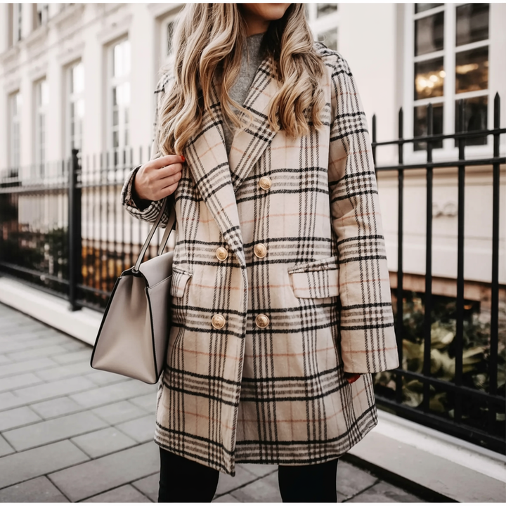 Madeleine Plaid Coat | Classic Elegance with Modern Ease 1