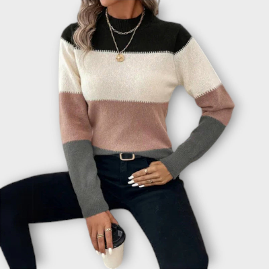Mia™ | Cozy Stripe Women's Sweater