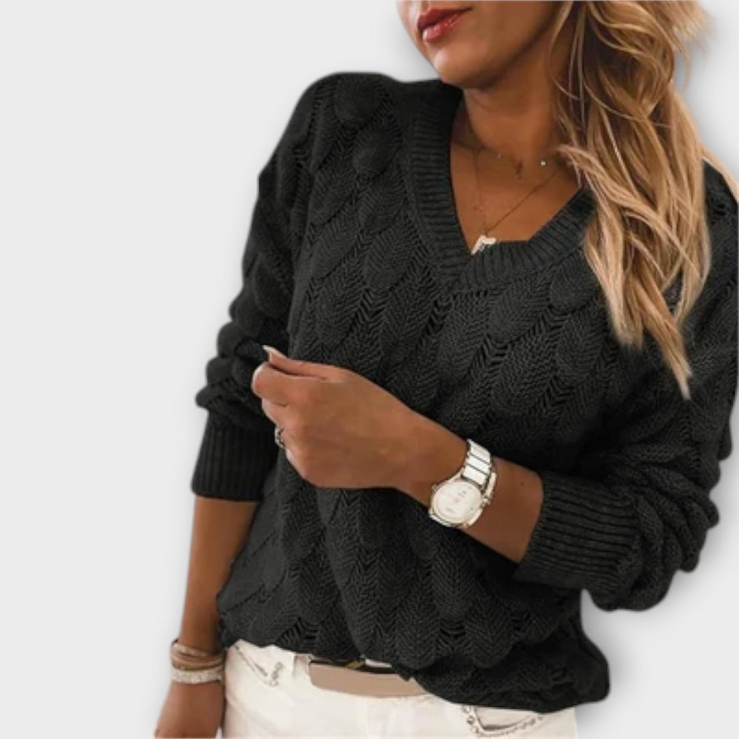 Mia™ | Cozy V-neck Pullover Sweater