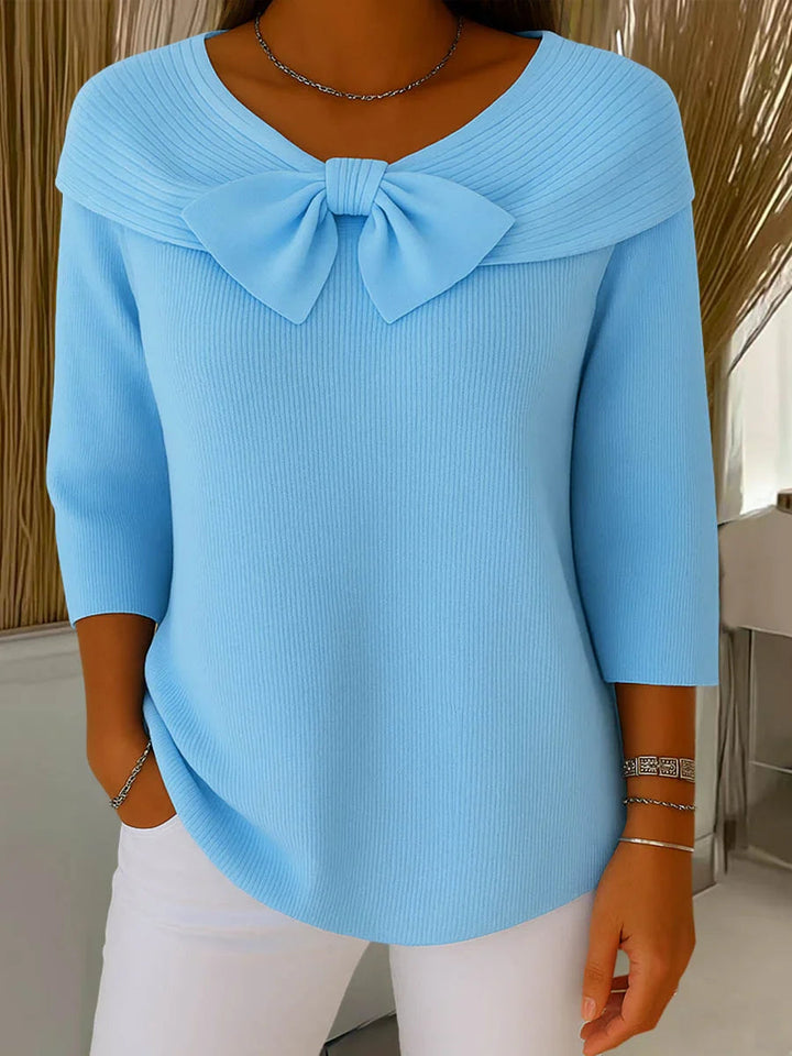 Mylie - Knitted Sweater With A Round Neckline