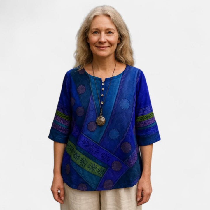 Qiuyue™ – Oversized colorful top