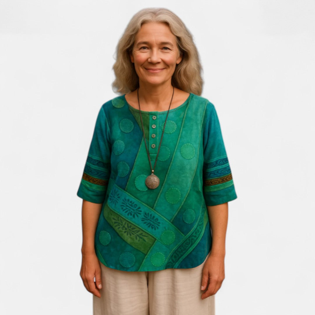 Qiuyue™ – Oversized colorful top