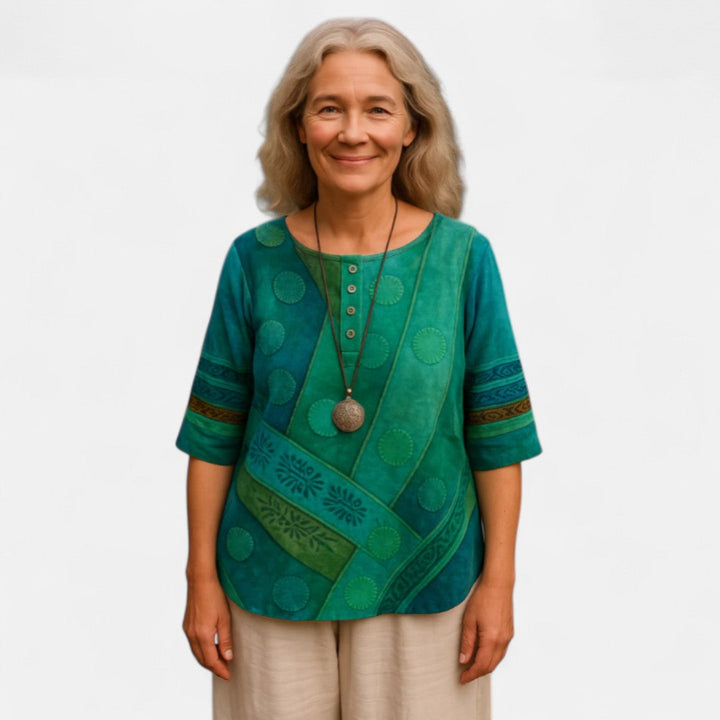 Qiuyue™ – Oversized colorful top