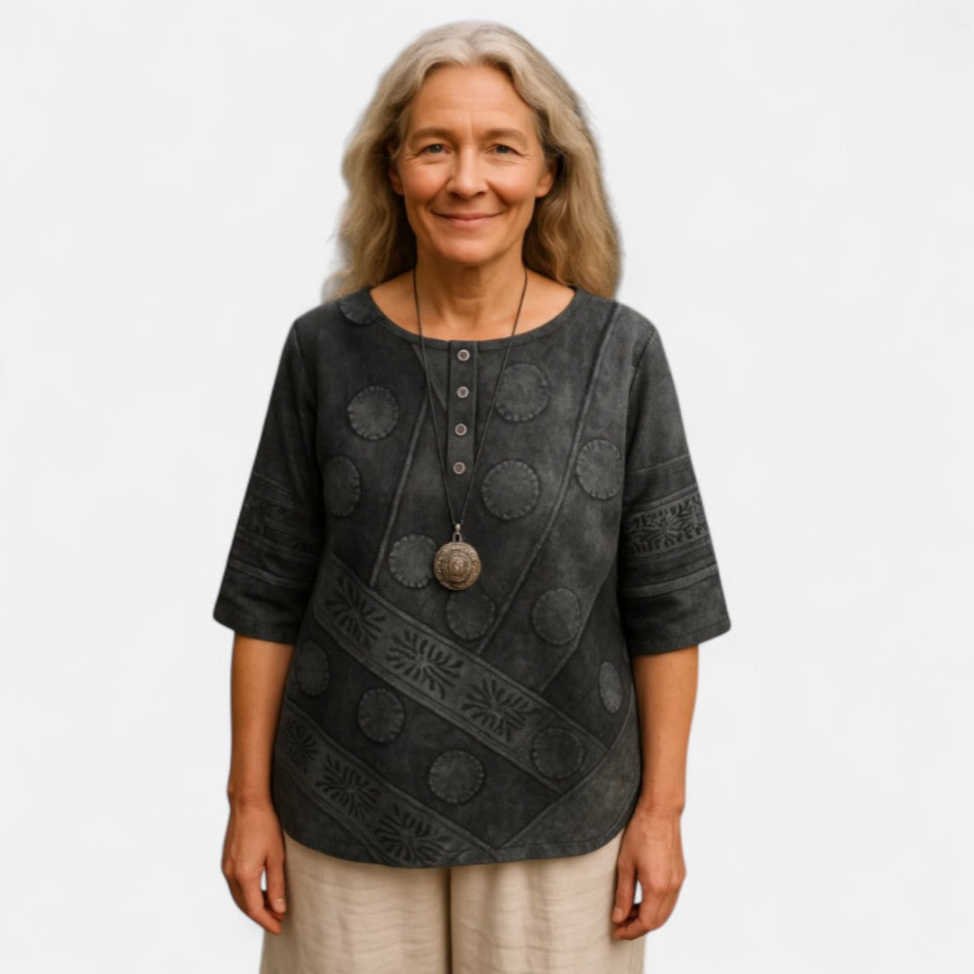 Qiuyue™ – Oversized colorful top