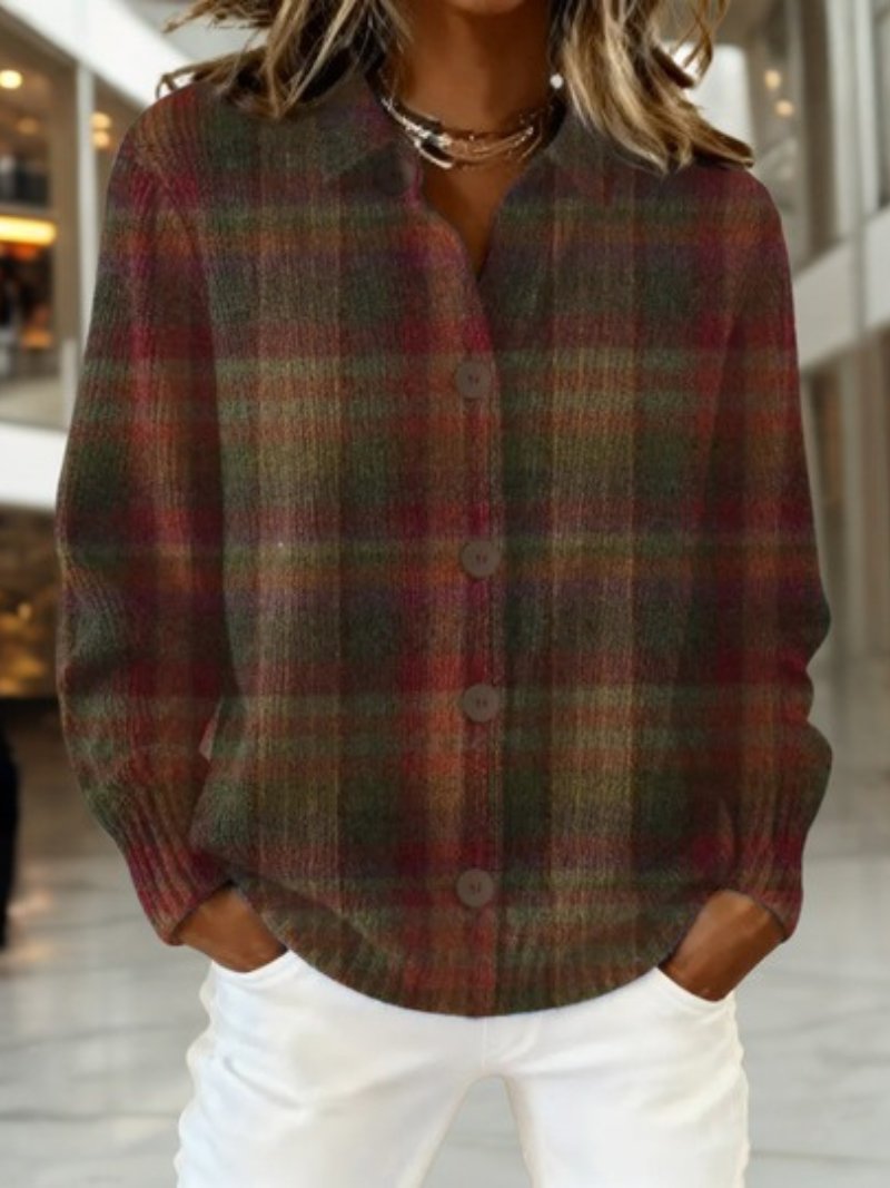 Reese | Rustic Plaid Cardigan 0