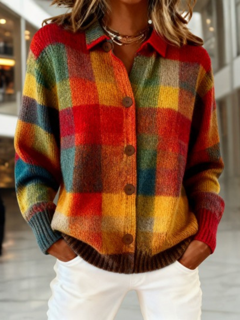Ruby | Retro Plaid Cardigan 0