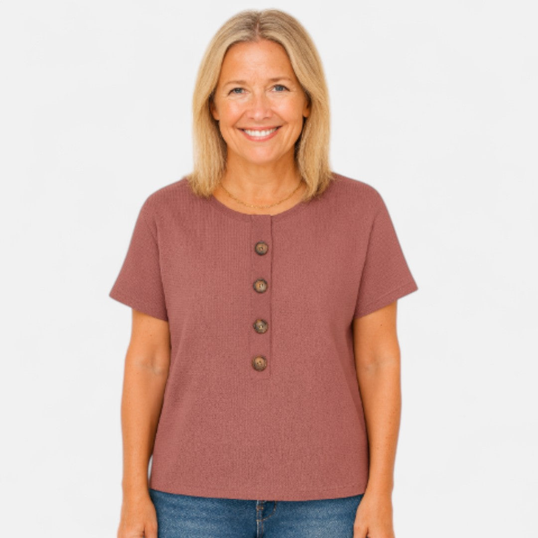 Siv™ - Buttoned comfort T-shirt
