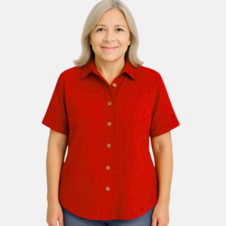 Solveig™ – Linen shirt with buttons