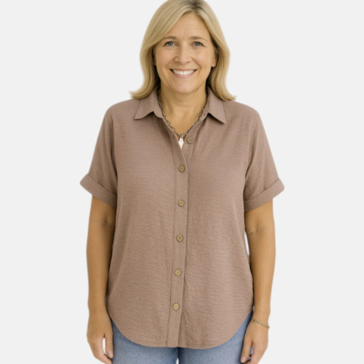Solveig™ – Linen shirt with buttons