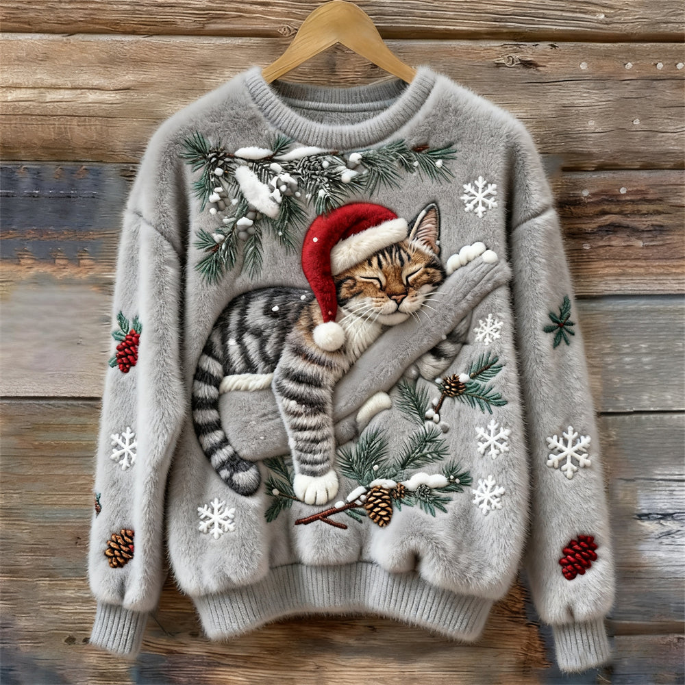 Tessa™ | Festive Cat Sweater for Christmas 0