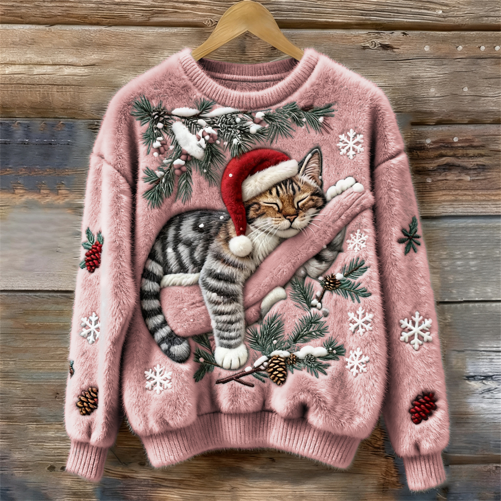 Tessa™ | Festive Cat Sweater for Christmas 2