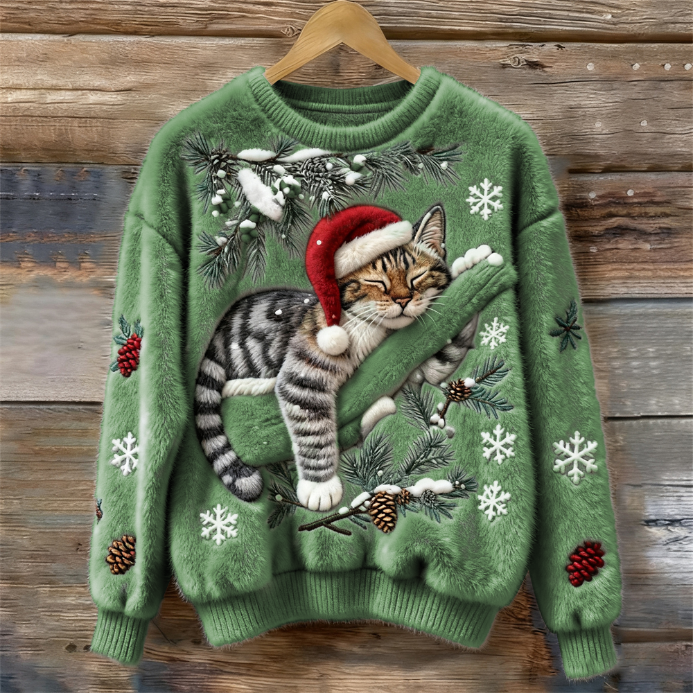 Tessa™ | Festive Cat Sweater for Christmas 3