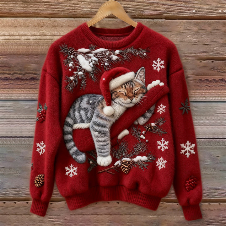 Tessa™ | Festive Cat Sweater for Christmas 4