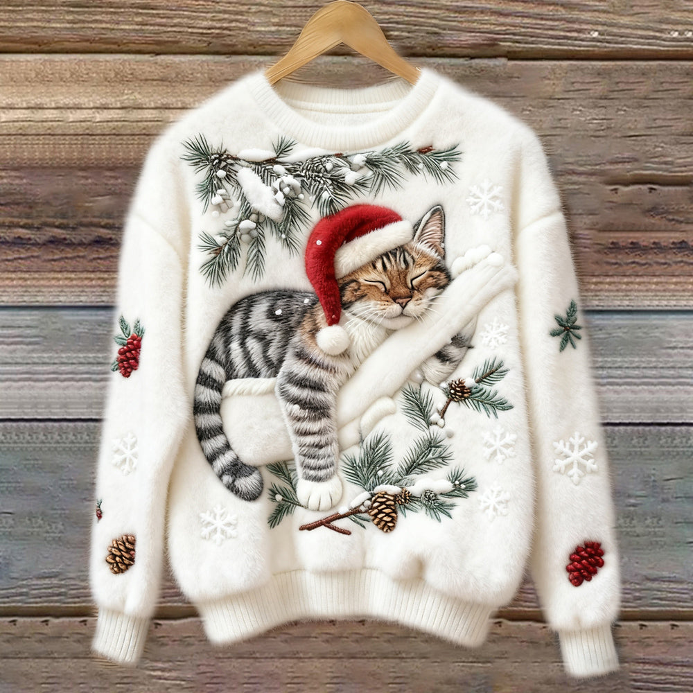 Tessa™ | Festive Cat Sweater for Christmas 5