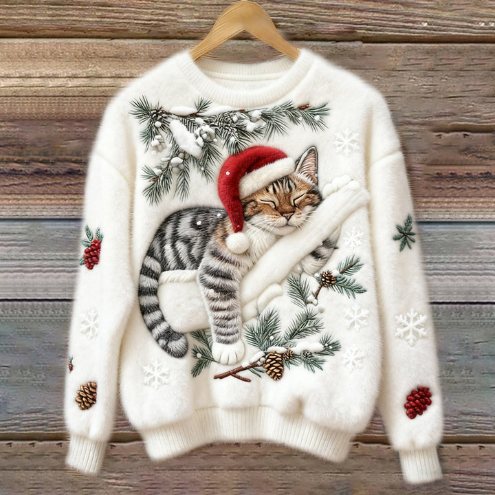 Tessa™ | Festive Cat Sweater for Christmas 5