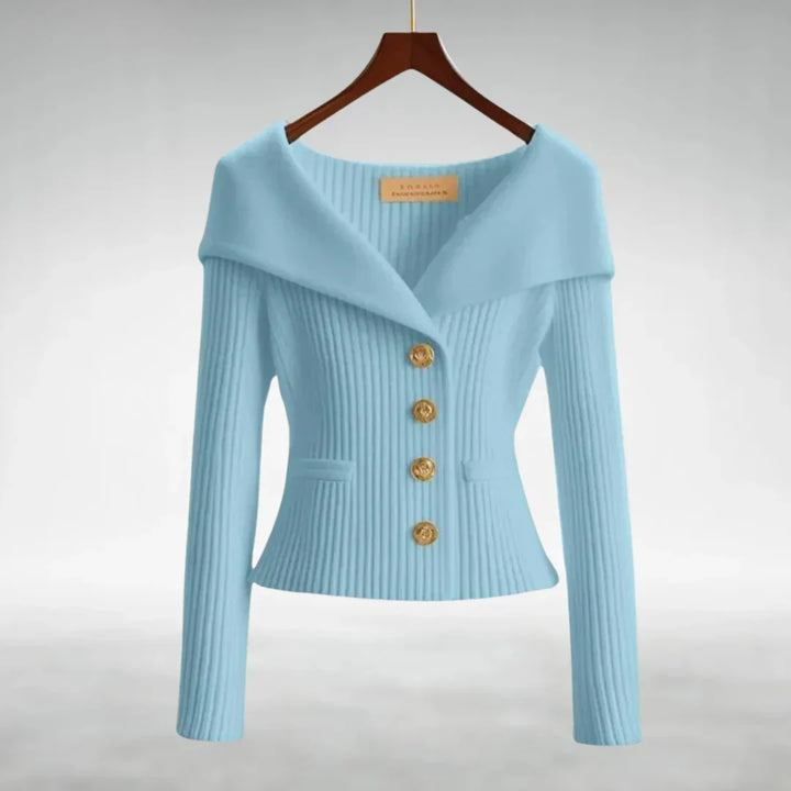 Venice Elegant Black Cardigan Sweater - Soft, Flattering Fit for Women