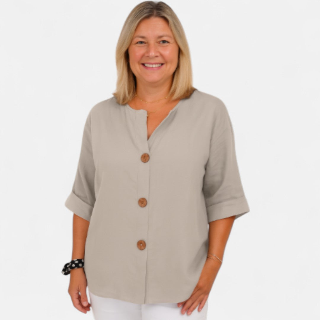 Zhilan™ – Comfortable loose-fit linen blouse