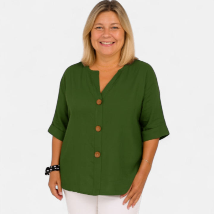 Zhilan™ – Comfortable loose-fit linen blouse