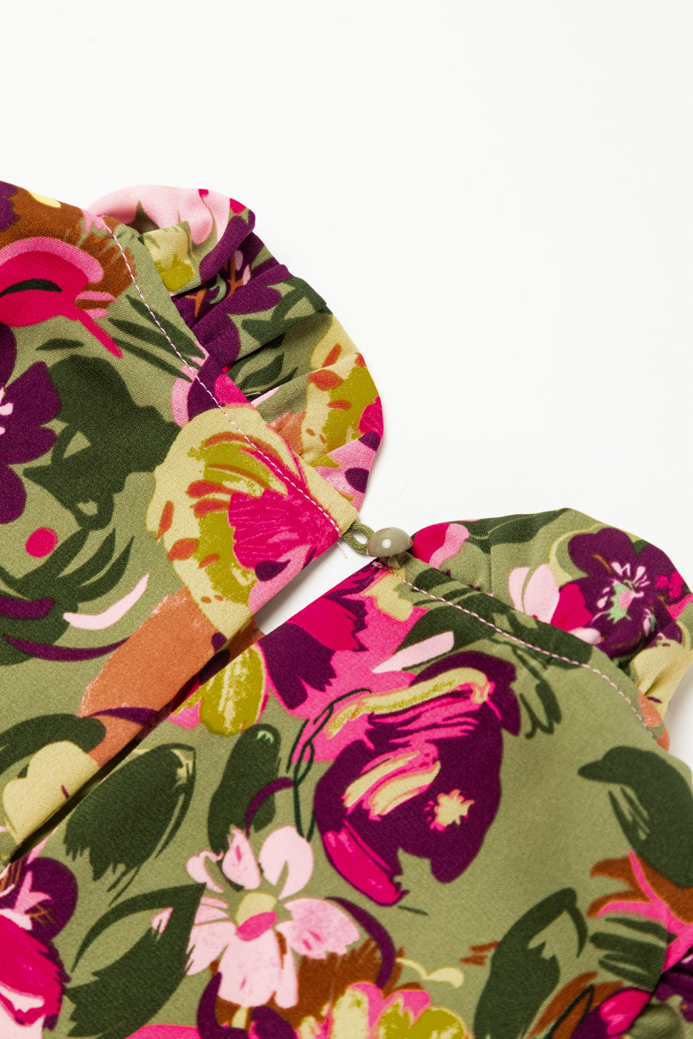 Flutter Sleeve Frilled Neck Mini Dresses