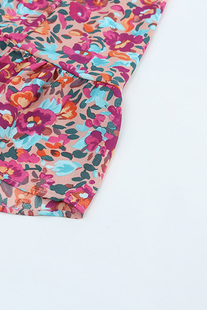 Smocked Puffy Sleeve Floral Dresses